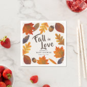 Serviette En Papier Tombe en amour Feuilles d'automne papier Baby show (En situation)
