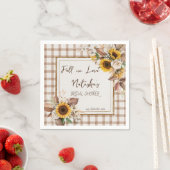 Serviette En Papier Tombent amoureux tournesols campagne douche de mar (En situation)