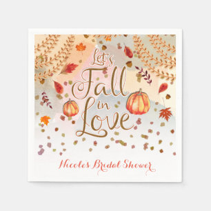 Serviette En Papier Tomber amoureux Baby Shower Feuilles d'automne