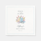 Serviette En Papier Tomber amoureux de la douche de mariage citrouille (Devant)