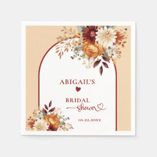 SERVIETTE EN PAPIER TOMBER AMOUREUX FLEURAL ARCH BRIDAL SHOWER