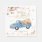 Serviette En Papier Tomber dans l'amour Baby shower d'automne (Devant)