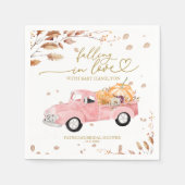 Serviette En Papier Tomber dans l'amour Baby shower d'automne (Devant)