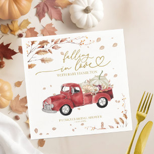 Serviette En Papier Tomber dans l'amour Baby shower d'automne