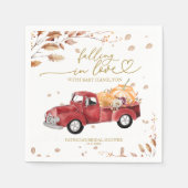 Serviette En Papier Tomber dans l'amour Baby shower d'automne (Devant)