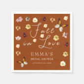 Serviette En Papier Tomber Dans L'Amour Brûlé Fête des mariées Boho Or (Devant)