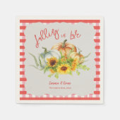Serviette En Papier Tomber dans l'amour Citrouille Mariage de automne  (Devant)
