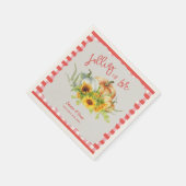Serviette En Papier Tomber dans l'amour Citrouille Mariage de automne  (Coin)