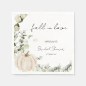 Serviette En Papier Tomber dans l'amour Fête des mariées Citrouille (Devant)