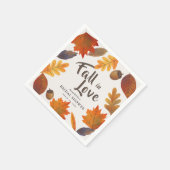 Serviette En Papier Tomber dans l'amour Feuilles d'automne papier Fête (Coin)