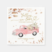 Serviette En Papier Tomber dans l'amour fille Baby shower d'automne (Devant)