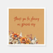 SERVIETTE EN PAPIER TOMBER FLORAL (Devant)