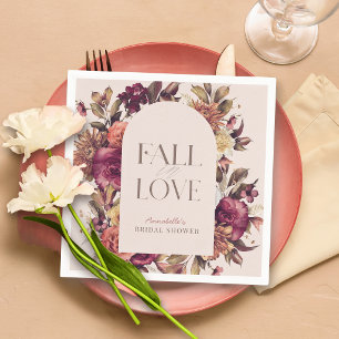 Serviette En Papier Tombez amoureux Couronne d'automne Arche Rose Fête