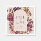 Serviette En Papier Tombez amoureux Couronne d'automne Arche Rose Fête (Devant)