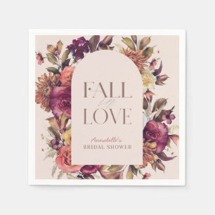 Serviette En Papier Tombez amoureux Couronne d'automne Arche Rose Fête