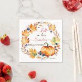 Serviette En Papier Tombez amoureux couronne de feuilles de citrouille (En situation)
