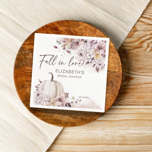 Serviette En Papier Tombez amoureux de la douche nuptiale de feuillage