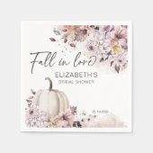 Serviette En Papier Tombez amoureux du feuillage pastel de citrouille  (Devant)