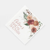 Serviette En Papier Tombez amoureux Fête de mariage Florale (Coin)
