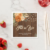 Serviette En Papier Tombez amoureux Fleurs d'automne rustiques Baby Sh (En situation)