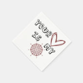 Serviette En Papier Ton coeur est mon boussole (Coin)