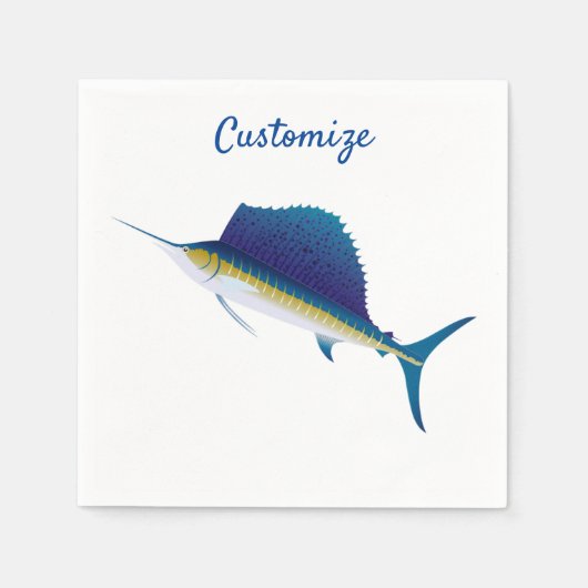 Serviette En Papier Tonneau de mer (Devant)
