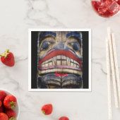 Serviette En Papier Tonnerre à visage totem (En situation)