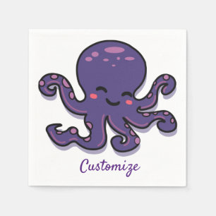 Serviette En Papier Tonnerre-Cove mignonne pourpre