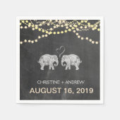 Serviette En Papier TONNES D'AMOUR-Eléphant Chaîne de lumières Personn (Devant)