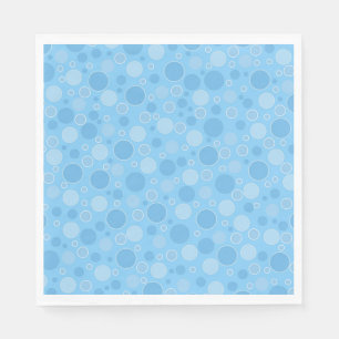 Serviette En Papier tons bleu vif avec pois dans les années 60 rétro