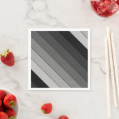 Serviette En Papier Tons de Gris Motif Élégant  (En situation)