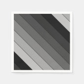 Serviette En Papier Tons de Gris Motif Élégant  (Devant)