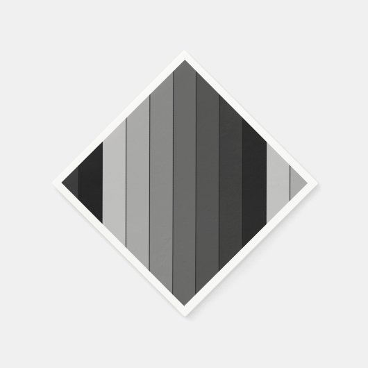 Serviette En Papier Tons de Gris Motif Élégant (Coin)