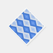 Serviette En Papier Tons de motif de diamant bleu (Coin)