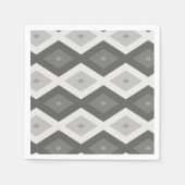 Serviette En Papier Tons de motif de diamant gris (Devant)