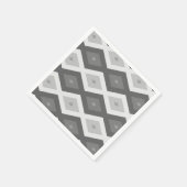 Serviette En Papier Tons de motif de diamant gris (Coin)