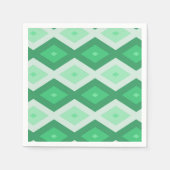 Serviette En Papier Tons de motif diamant vert (Devant)