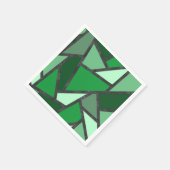 Serviette En Papier Tons de motif en vitrail vert (Coin)