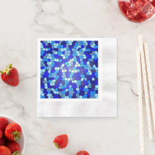 Serviette En Papier Tons de verre de couleur bleue par Shirley Taylor