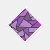 Serviette En Papier Tons de vitrail violet motif (Coin)