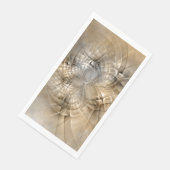 Serviette En Papier Tons Terre Abstrait Art fractal moderne Texture (Coin)