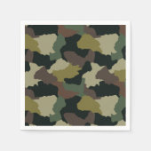 Serviette En Papier Tons Terre Camouflage Brown vert (Devant)