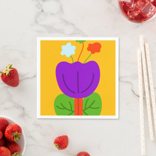 Serviette En Papier Tons vibrants (En situation)