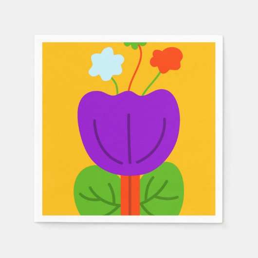 Serviette En Papier Tons vibrants (Devant)