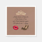 Serviette En Papier Too Glam To Care – Chic Quote  (Devant)