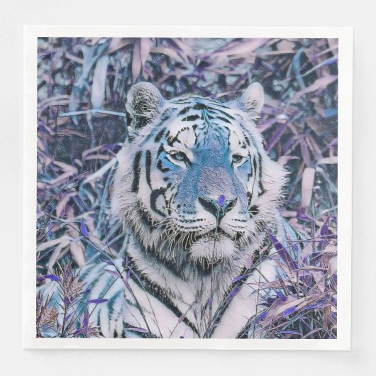 Serviette En Papier Toony Tiger bleu (Devant)