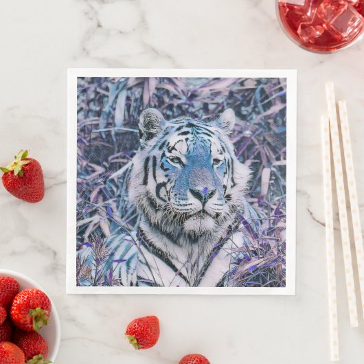 Serviette En Papier Toony Tiger bleu (En situation)