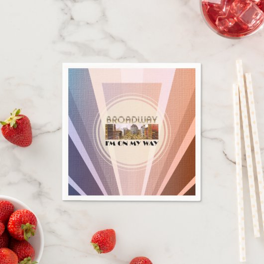 Serviette En Papier TOP Broadway Star Napkins (En situation)