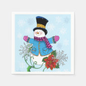 Serviette En Papier Top Hat Snowman (Devant)