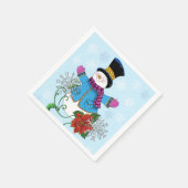 Serviette En Papier Top Hat Snowman (Coin)